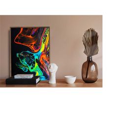 abstract wall art, abstract decor, brush strokes, canvas