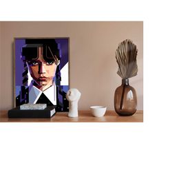 wednesday, series canvas wall art, horror comedy canvas