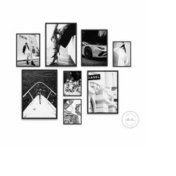 set of 8 fashion photography luxury gallery wall