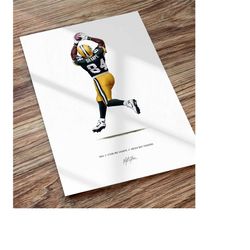 sterling sharpe green bay packers football illustrated art