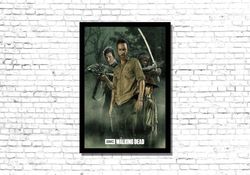 the walking dead tv serie canvas, the walking dead tv series poster, wall decor, home decor, the walking dead movie canv