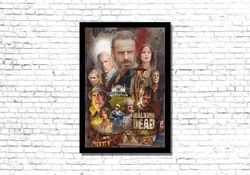 the walking dead tv series canvas, the walking dead tv series poster, wall decor, home decor, movie canvas, classic movi