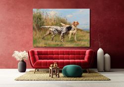 thomas blinks painting dog poster print, hunting dog painting print wall art, hunting dog poster, hunting dog canvas, do