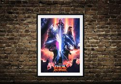 thor love and thunder war movie art poster,  thor movie canvas art,canvas print, wall decors, home decor, movie posters,