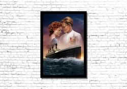 titanic canvas, titanic movie canvas print, titanic movie print, titanic classic movie poster print, titanic wall art pr