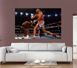 tyson fury vs dillian whyte wembley 2022, boxing match canvas, knockout poster, gym canvas, man cave decor, boxing poste