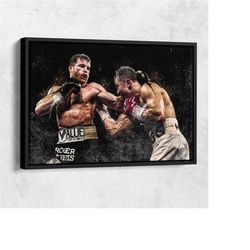 canelo lvarez vs gennady golovkin poster boxing painting