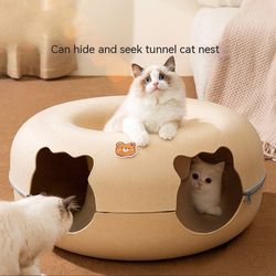 animal-shaped felt zipper cat nest