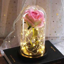 mothers day wedding favors bridesmaid gift immortal simulation rose glass cover