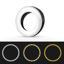 led selfie ring light for cell phone photography video lighting camera photo on youtube live streaming with usb plug