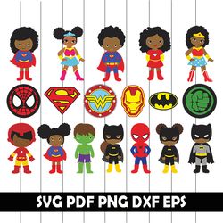 afro super hero svg, little super hero clipart, afro super hero eps, afro super hero vector, afro super hero clipart