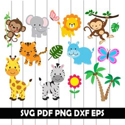 safari animals svg, safari animals clipart, safari animals vector, safari animals png, safari animals dxf, safari animal