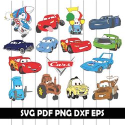 Cars Svg, Cars Cricut, Cars Cutfile, Cars Silhouette, Cars 3 Svg, Mcqueen Cricut, Cars Clipart, Mcqueen Clipart, Cars