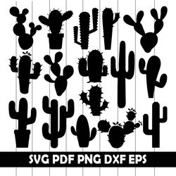 Cactus Bundle SVG, Cactus Svg, Cactus Clipart, Cactus Vector, Cactus Png, Cactus Eps, Cactus Dxf, Cactus Shiloutte