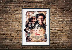 hook movie poster, hook movie canvas, hook movie, wall decor, home decor, movie poster, wall print, classic movie poster