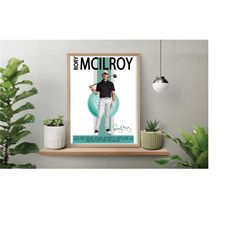 rory mcilroy golf player, golf poster, motivational quote,