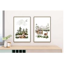 christmas poster | christmas deer poster | christmas