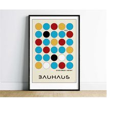 printable mid century modern bauhaus poster, maximalist wall