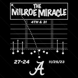 ncaa alabama football milroe miracle svg