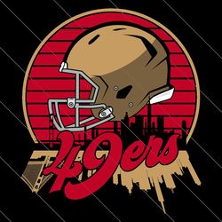 49ers football helmet skyline svg digital download