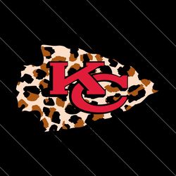 kansas city chiefs leopard pattern svg digital download