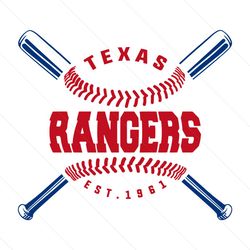 texas rangers baseball est 1961 svg digital download