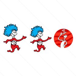 thing 1 thing 2 cat in hat svg files for cricut