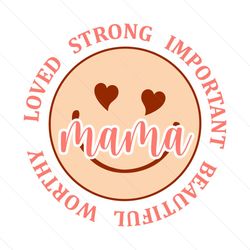 beautiful loved smiley face mommy gift png
