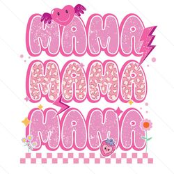 pink retro leopard mama thunder checked png