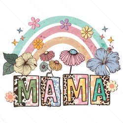 funny leopard mama flower rainbow life png