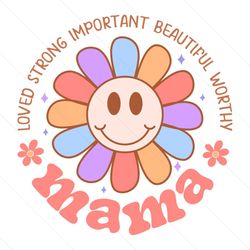 love beautiful flower mama smiley face png