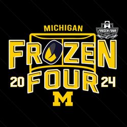 michigan wolverines 2024 frozen four mens hockey svg