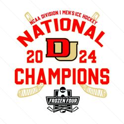 denver pioneers 2024 ice hockey national champions svg