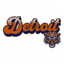 retro detroit tigers baseball season svg