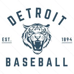 detroit baseball est 1894 tiger logo svg
