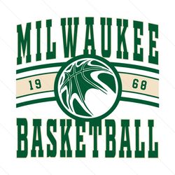 vintage milwaukee basketball 1968 svg