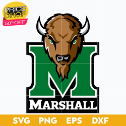 marshall thundering herd svg, logo ncaa sport svg, ncaa svg, png, dxf, eps download file, sport svg