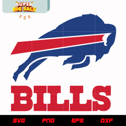 buffalo bills logo svg, nfl svg, eps, dxf, png, digital file - blue sky shop