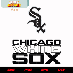 chicago white sox logo svg, mlb svg, eps, dxf, png, digital file for cut - blue sky shop