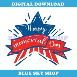 happy memorial day american ribbon svg