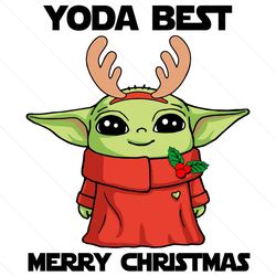 yoda best merry christmas svg, christmas svg, xmas svg, merry christmas, christmas gift, reindeer yoda svg, baby yoda sv