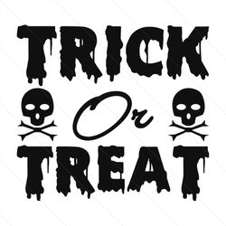 trick or treat skull svg, halloween svg, trick or treat svg