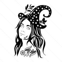 witches wearing flower hats svg, halloween svg, halloween witches svg