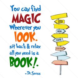 you can find magic wherever you look cat in the hat svg