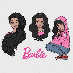 black barbie doll beauty svg designs cutting files