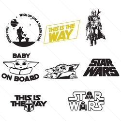 star wars baby yoda mandalorian the child grogu boba fett helmet svg vector