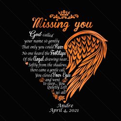 trending svg, missing you png, missing you angel, angel wings png, family loss png, angel loss svg, family member loss, svg