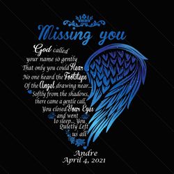 trending svg, missing you png, missing you angel, angel wings png, family loss png, angel loss svg, family member loss, svg