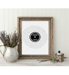 husband valentines day gift anniversary gift personalized record
