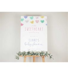sweetheart baby shower welcome sign template, valentine&39s day